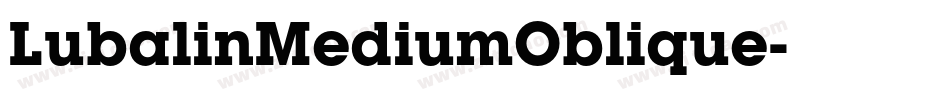 LubalinMediumOblique字体转换