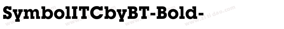 SymbolITCbyBT-Bold字体转换