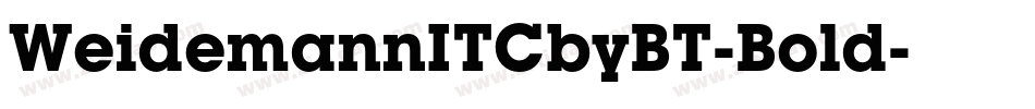 WeidemannITCbyBT-Bold字体转换