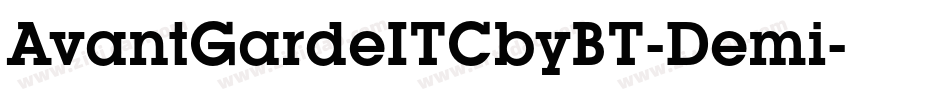 AvantGardeITCbyBT-Demi字体转换