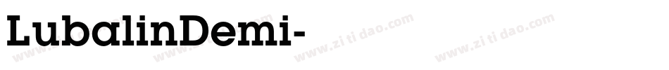 LubalinDemi字体转换