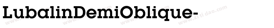 LubalinDemiOblique字体转换