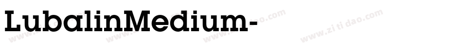 LubalinMedium字体转换