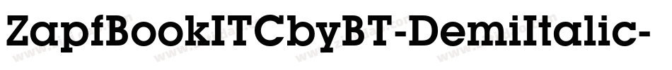 ZapfBookITCbyBT-DemiItalic字体转换