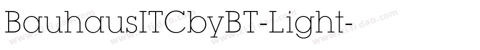 BauhausITCbyBT-Light字体转换
