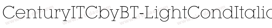 CenturyITCbyBT-LightCondItalic字体转换