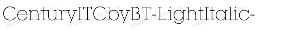 CenturyITCbyBT-LightItalic字体转换