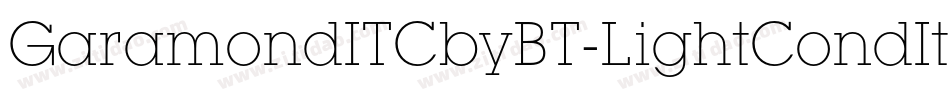 GaramondITCbyBT-LightCondItalic字体转换