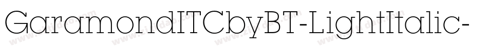 GaramondITCbyBT-LightItalic字体转换