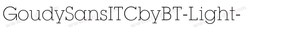 GoudySansITCbyBT-Light字体转换