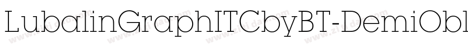 LubalinGraphITCbyBT-DemiOblique字体转换