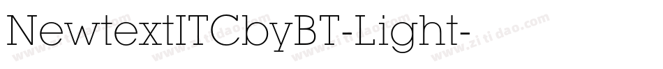 NewtextITCbyBT-Light字体转换