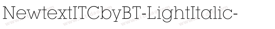 NewtextITCbyBT-LightItalic字体转换