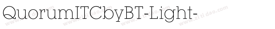 QuorumITCbyBT-Light字体转换