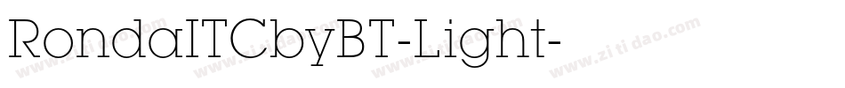 RondaITCbyBT-Light字体转换