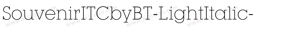 SouvenirITCbyBT-LightItalic字体转换