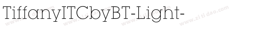 TiffanyITCbyBT-Light字体转换