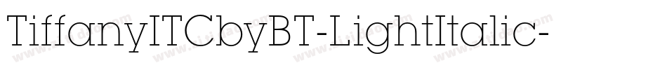 TiffanyITCbyBT-LightItalic字体转换