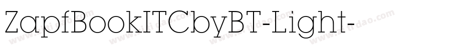 ZapfBookITCbyBT-Light字体转换