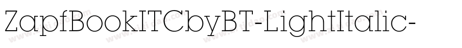 ZapfBookITCbyBT-LightItalic字体转换