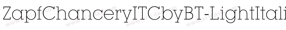 ZapfChanceryITCbyBT-LightItalic字体转换