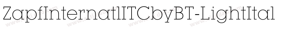 ZapfInternatlITCbyBT-LightItal字体转换
