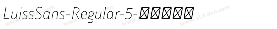 LuissSans-Regular-5字体转换