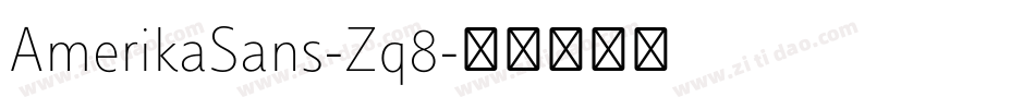 AmerikaSans-Zq8字体转换