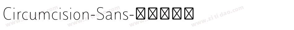 Circumcision-Sans字体转换