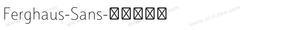 Ferghaus-Sans字体转换