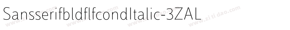 SansserifbldflfcondItalic-3ZAL字体转换