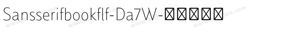 Sansserifbookflf-Da7W字体转换