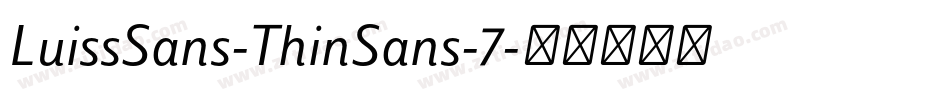 LuissSans-ThinSans-7字体转换