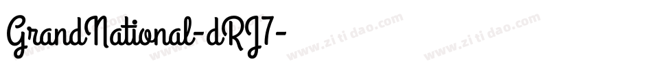 GrandNational-dRJ7字体转换
