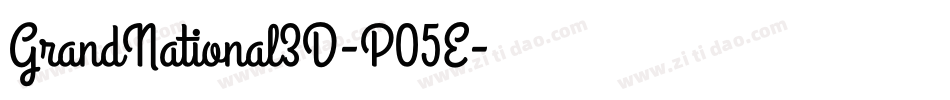 GrandNational3D-P05E字体转换