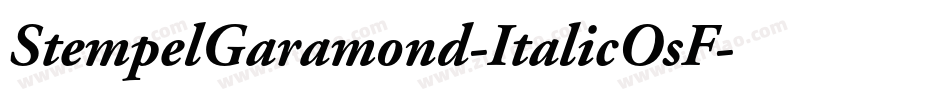 StempelGaramond-ItalicOsF字体转换