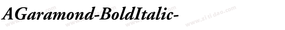 AGaramond-BoldItalic字体转换
