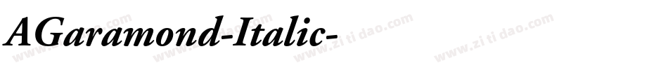 AGaramond-Italic字体转换