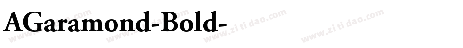 AGaramond-Bold字体转换