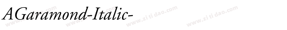 AGaramond-Italic字体转换