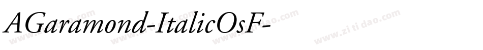 AGaramond-ItalicOsF字体转换