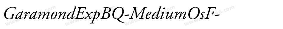 GaramondExpBQ-MediumOsF字体转换
