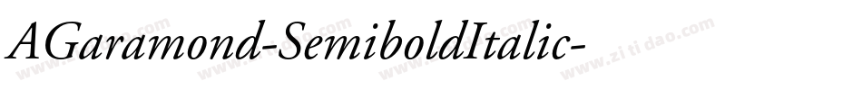 AGaramond-SemiboldItalic字体转换