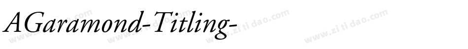 AGaramond-Titling字体转换