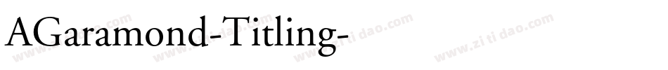 AGaramond-Titling字体转换