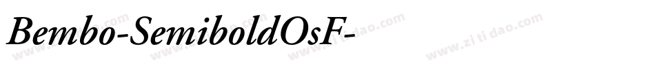 Bembo-SemiboldOsF字体转换