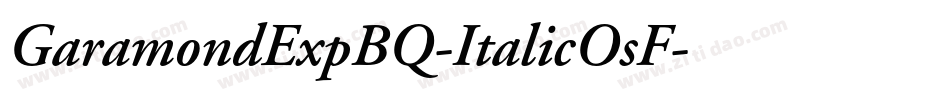 GaramondExpBQ-ItalicOsF字体转换