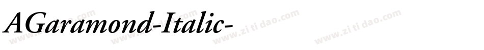 AGaramond-Italic字体转换