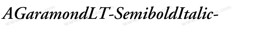 AGaramondLT-SemiboldItalic字体转换
