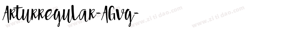 Arturregular-AGvg字体转换